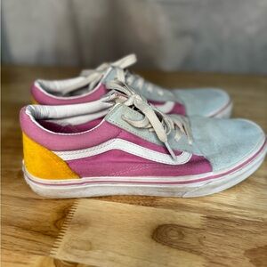 Vans Pink Yellow Sneakers Vibrant Low-Top Design